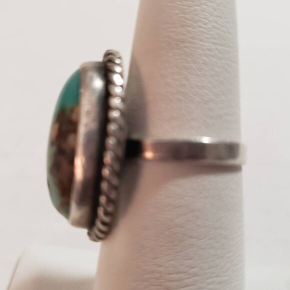 Native American Turquoise Sterling ring sz 5.5   (NAR 1006) - Picture 2 of 5